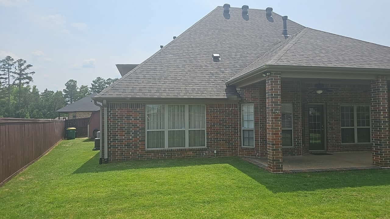 Completed roof replacement on a single-storey brick home