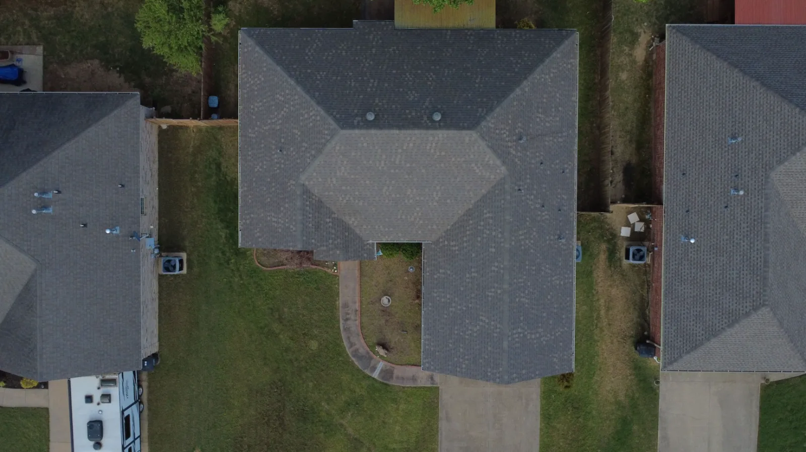Roof valley and dormer after a completed replacement