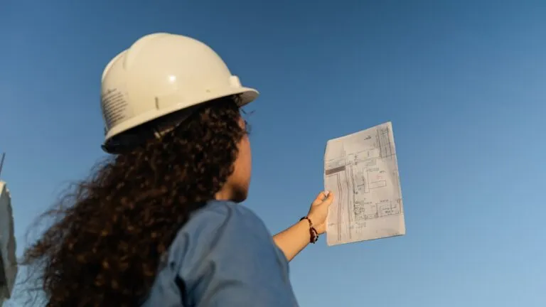 homeowner reviewing roofing contract with contractor